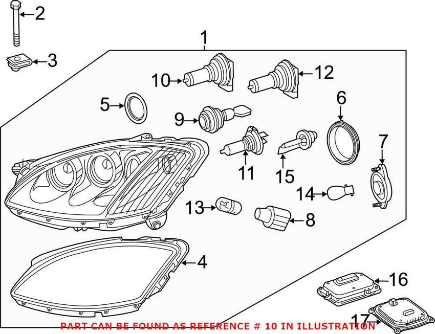 Mercedes Light Bulb (Headlight) (Halogen) (H9) 000000001605